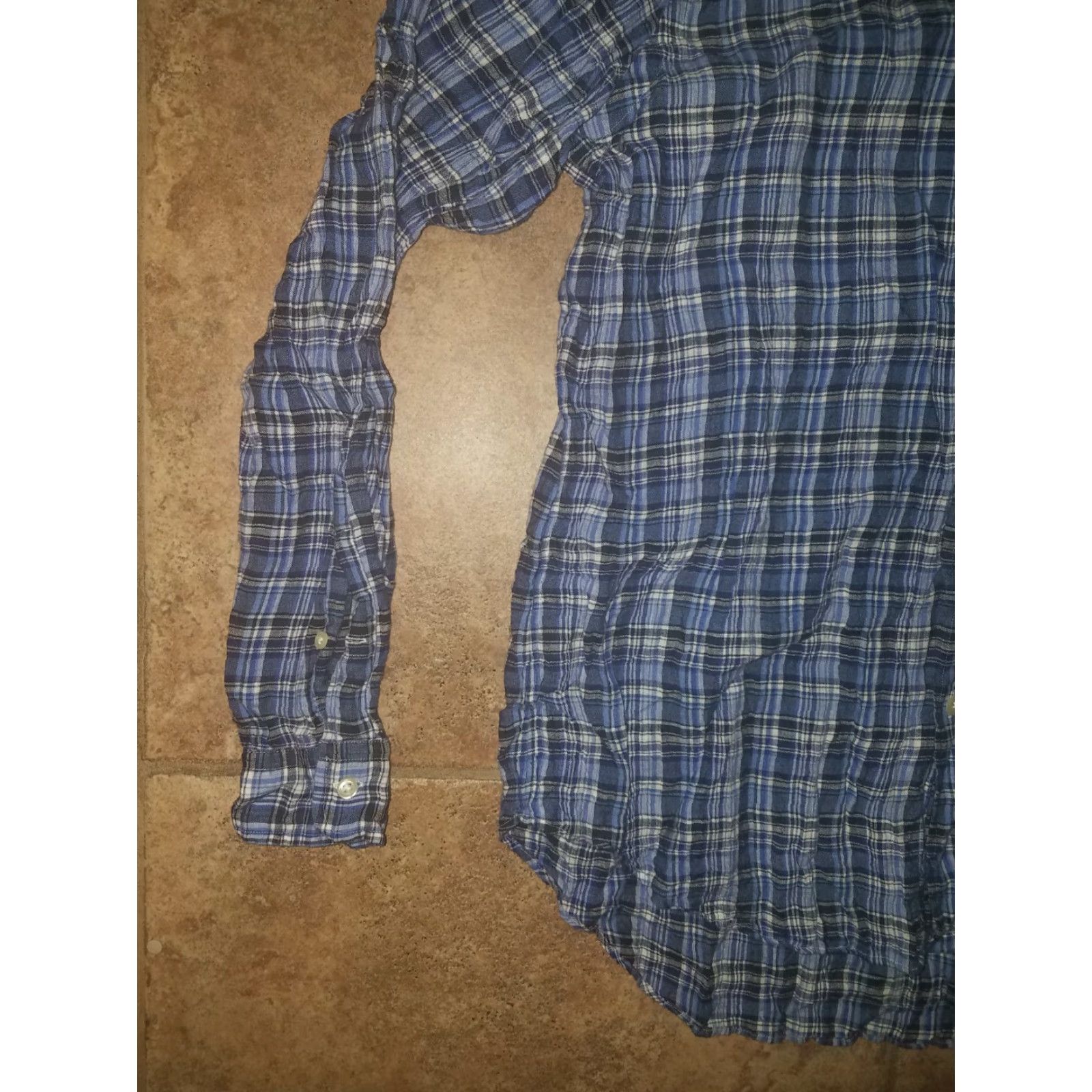 Ralph Lauren Ralph Lauren Plaid Button-Down Shirt Mens L Linen Blue Multicolor Long Sleeve Shirt Size US L / EU 52-54 / 3 - 4 Thumbnail
