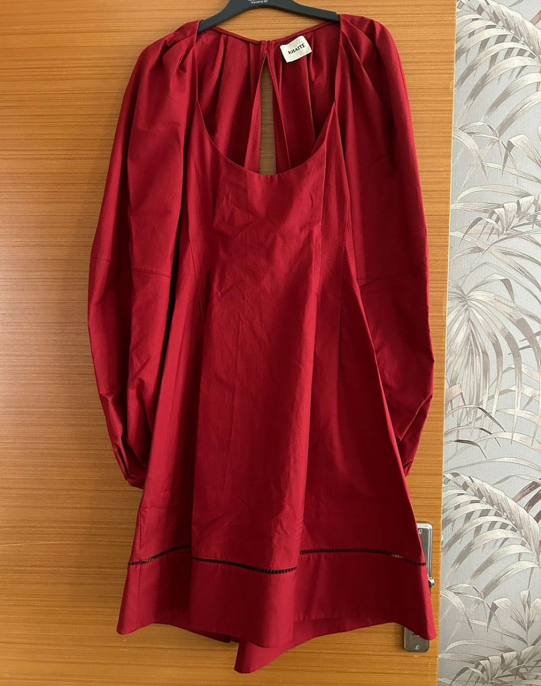 KHAITE Khaite Madison Open-Back Lattice-Trimmed Cotton-Twill Dress Size XL / US 12-14 / IT 48-50 - 1 Thumbnail