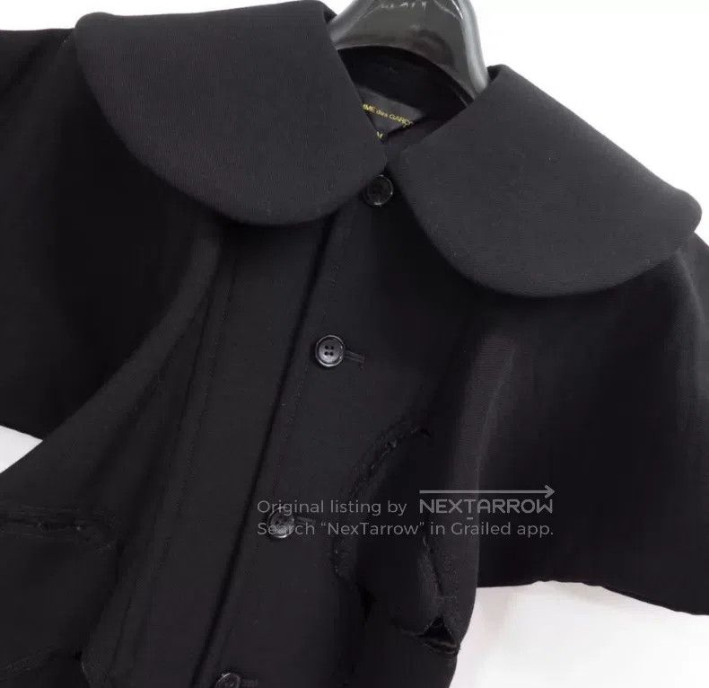 Comme des Garcons Comme des Garcons Large Round Neck Wool Coat Size M / US 6-8 / IT 42-44 - 3 Thumbnail