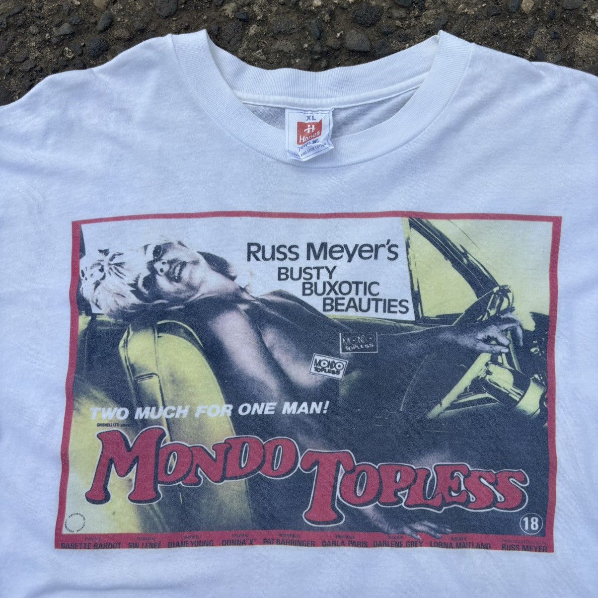 Vintage RARE Vtg 90s Russ Meyer’s Mondo Topless Sexploitation Movie Size US XL / EU 56 / 4 - 3 Thumbnail