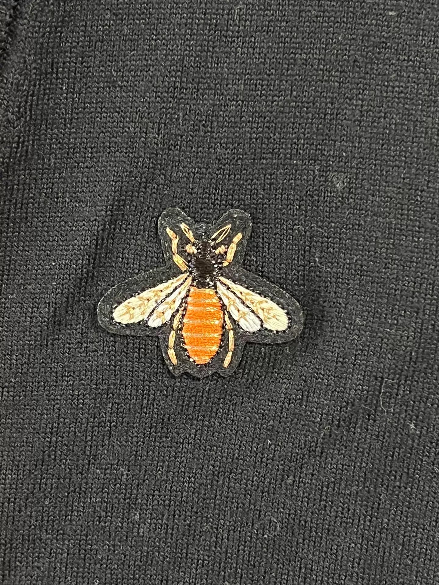 Gucci Gucci Bee Embroidered Knit Cardigan S Navy Size US S / EU 44-46 / 1 - 4 Thumbnail