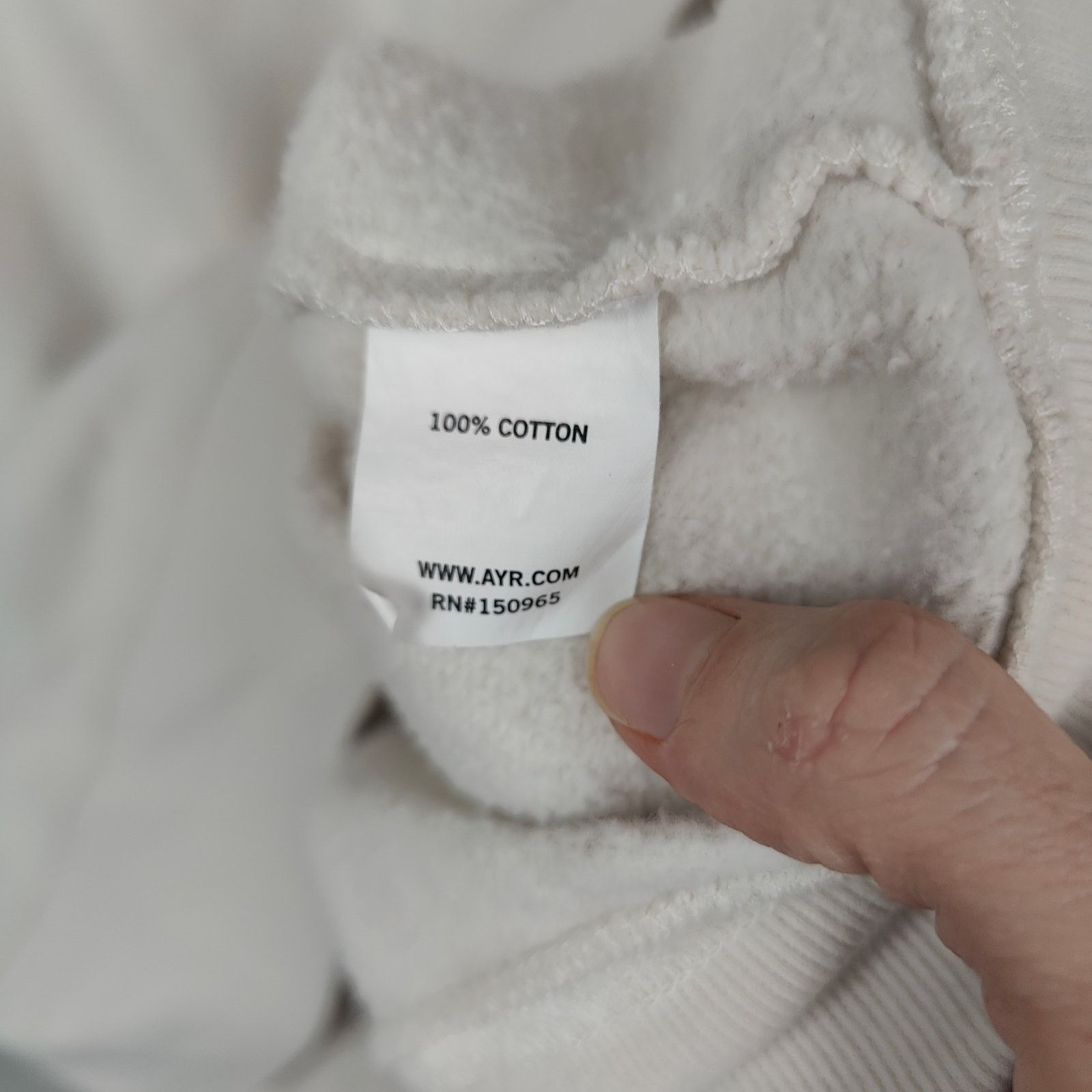 Other Ayr Sweatshirt Womens Small Off-White Fleece Pullover Size S / US 4 / IT 40 - 7 Thumbnail