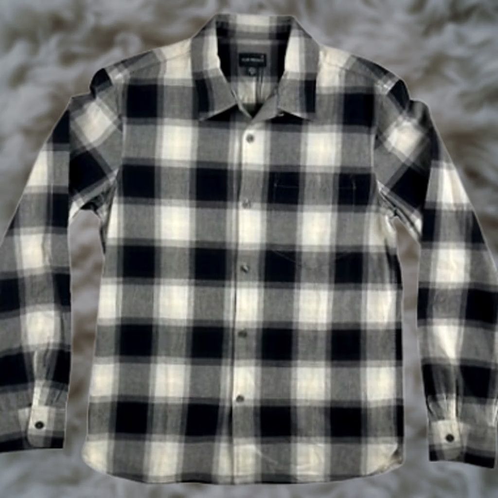Club Monaco Club Monaco Shirt Button-Down Knit Cotton Black White Check Small Regular Mens Pocketed Button-Up Neck Collared 100% Brand New with Tags Size US S / EU 44-46 / 1 - 1 Thumbnail
