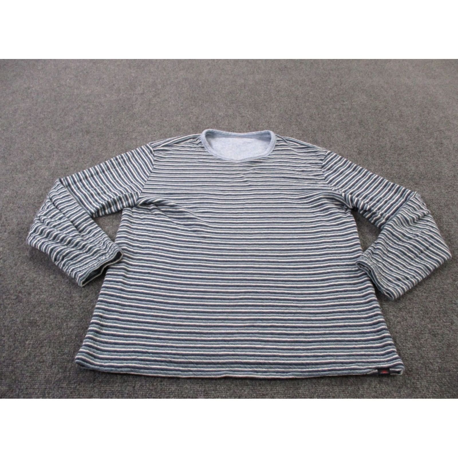 Faherty Faherty Sweatshirt Men M Blue Striped Reversable Pullover Crew Neck Hooded Pockets Thermal Casual Shirt Pullover Mens Clothing Size US M / EU 48-50 / 2 - 2 Thumbnail