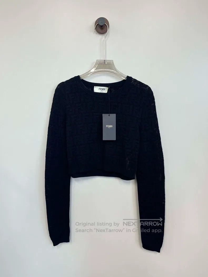 Fendi Fendi Black Knit Long Sleeve with Double F Logo Size XS / US 0-2 / IT 36-38 - 1 Thumbnail