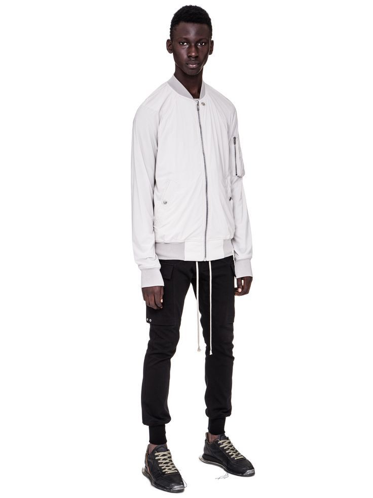 Rick Owens Chalk White Bomber Jacket in Blistered Lamb Leather MA-1 OBO Size US S / EU 44-46 / 1 - 15 Thumbnail