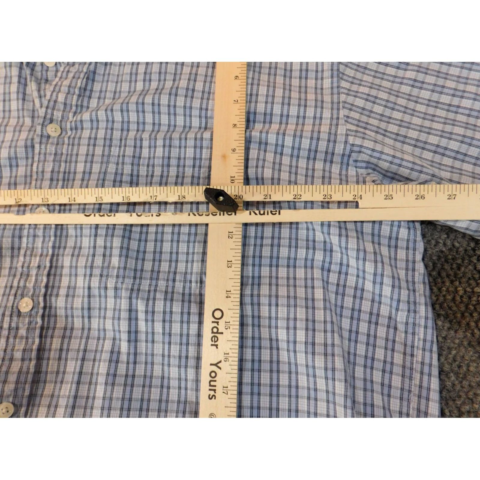 Izod IZOD Shirt 2XL Blue Plaid Long Sleeve Casual Button-Up Collared Regular Mens Size US XXL / EU 58 / 5 - 5 Thumbnail