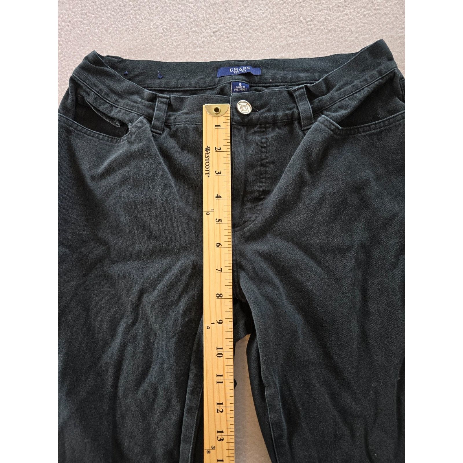 Chaps Chaps Jeans Womens Size 6 Black Denim Stretch Reg Straight Size 28" / US 6 / IT 42 - 5 Thumbnail
