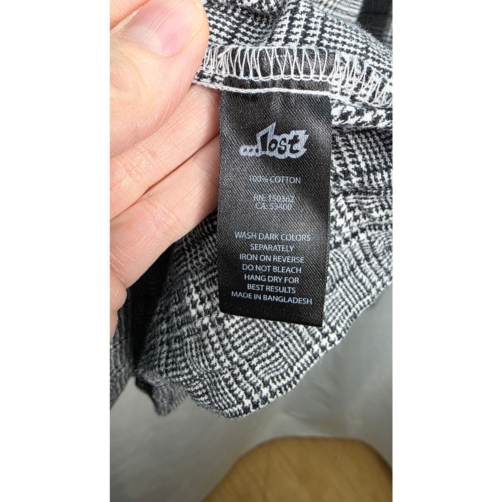 Other Lost Brand Black Glen Check Plaid Hoodie Medium Streetwear Size US M / EU 48-50 / 2 - 8 Thumbnail