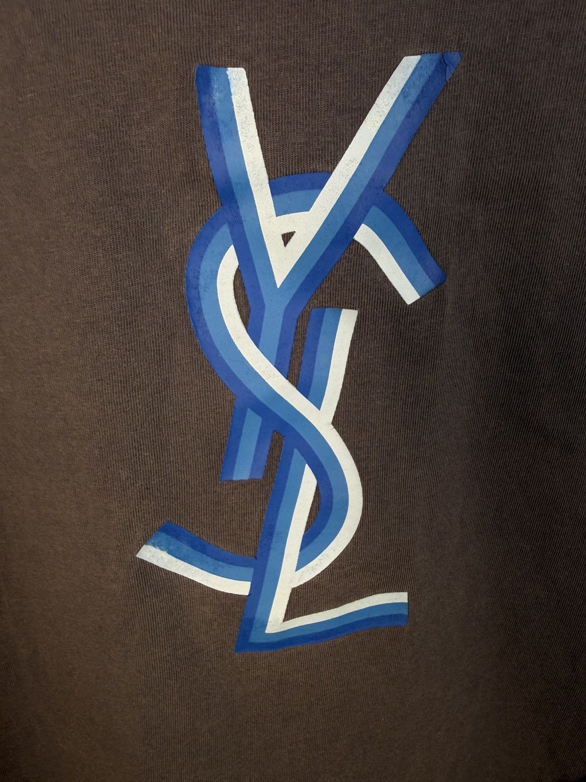 Yves Saint Laurent Blue YSL T-shirt Big Logo Vintage Yves Saint Laurent Shirt Size US S / EU 44-46 / 1 - 2 Thumbnail