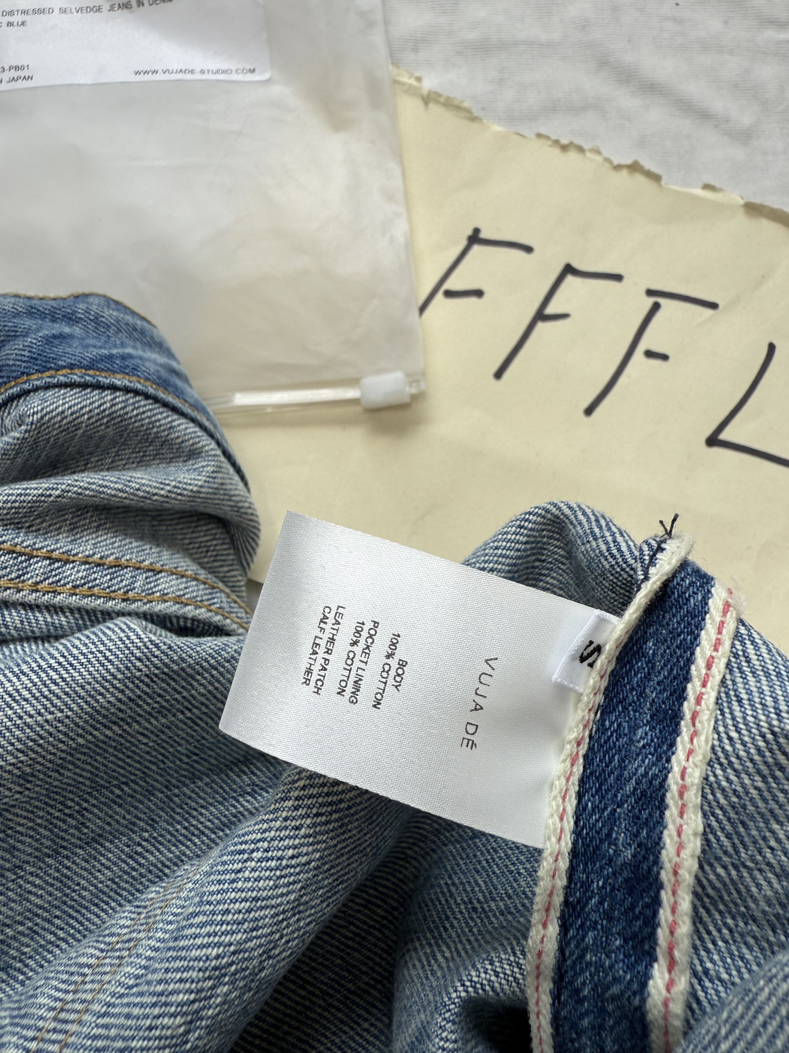 Vuja De VUJADE STEVE DISTRESSED SELVEDGE JEANS IN DENIM | Grailed