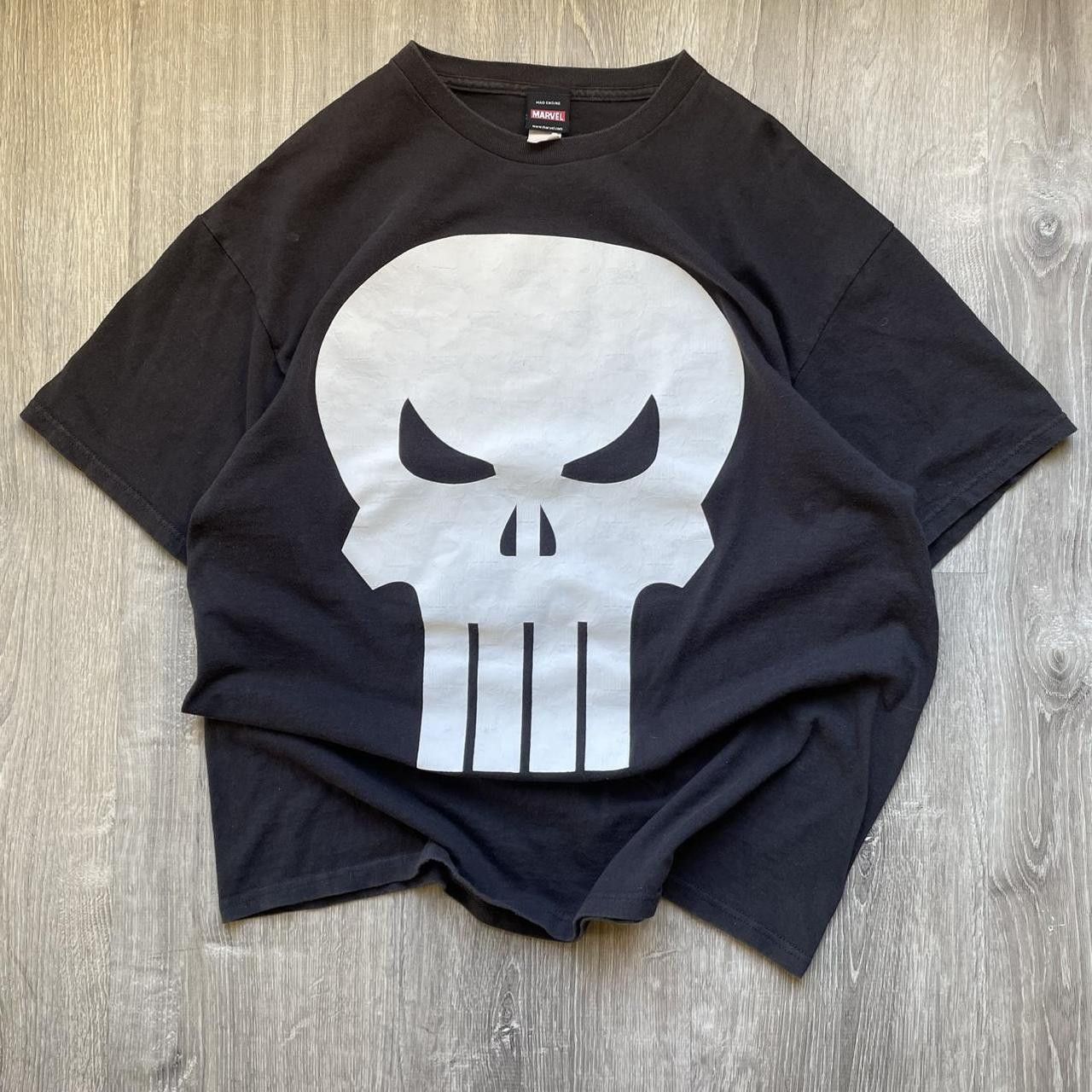 Marvel Comics × Vintage Vintage Y2K 2000's Marvel Punisher Big Print Graphic Tee Size US XL / EU 56 / 4 - 1 Thumbnail