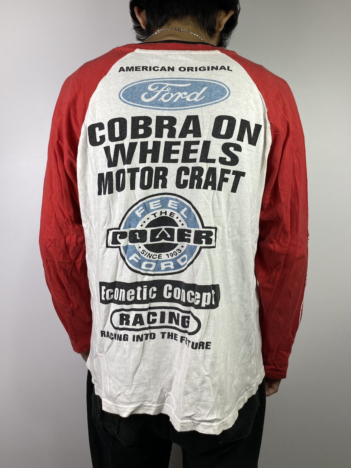 vintage Ford racing longsleeve cobra on wheels