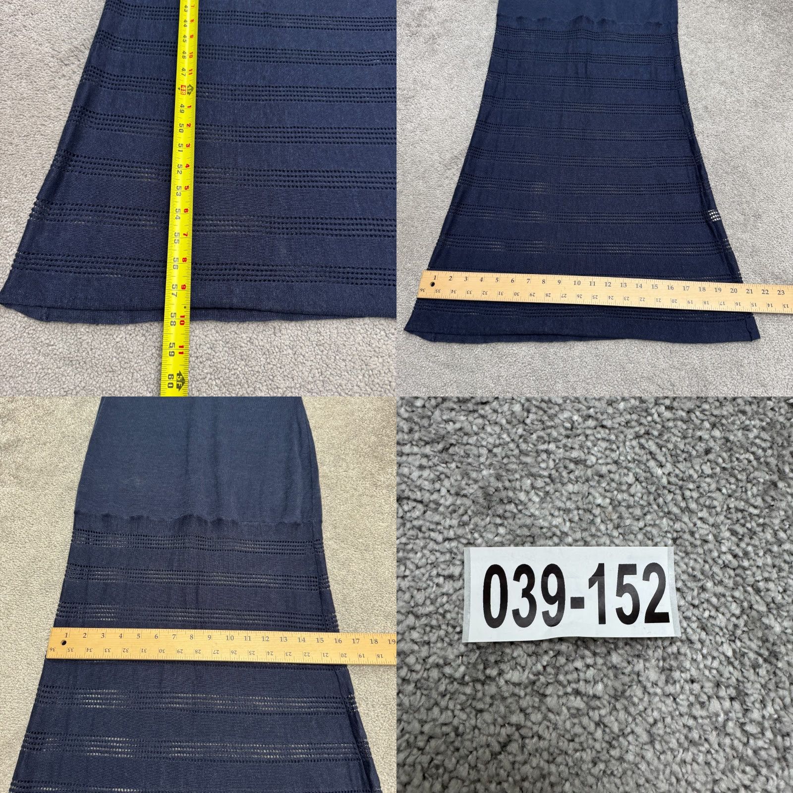Victoria's Secret Victoria's Secret Dress Womens Small Navy Blue Linen Blend Knit Crochet Maxi Size S / US 4 / IT 40 - 9 Thumbnail