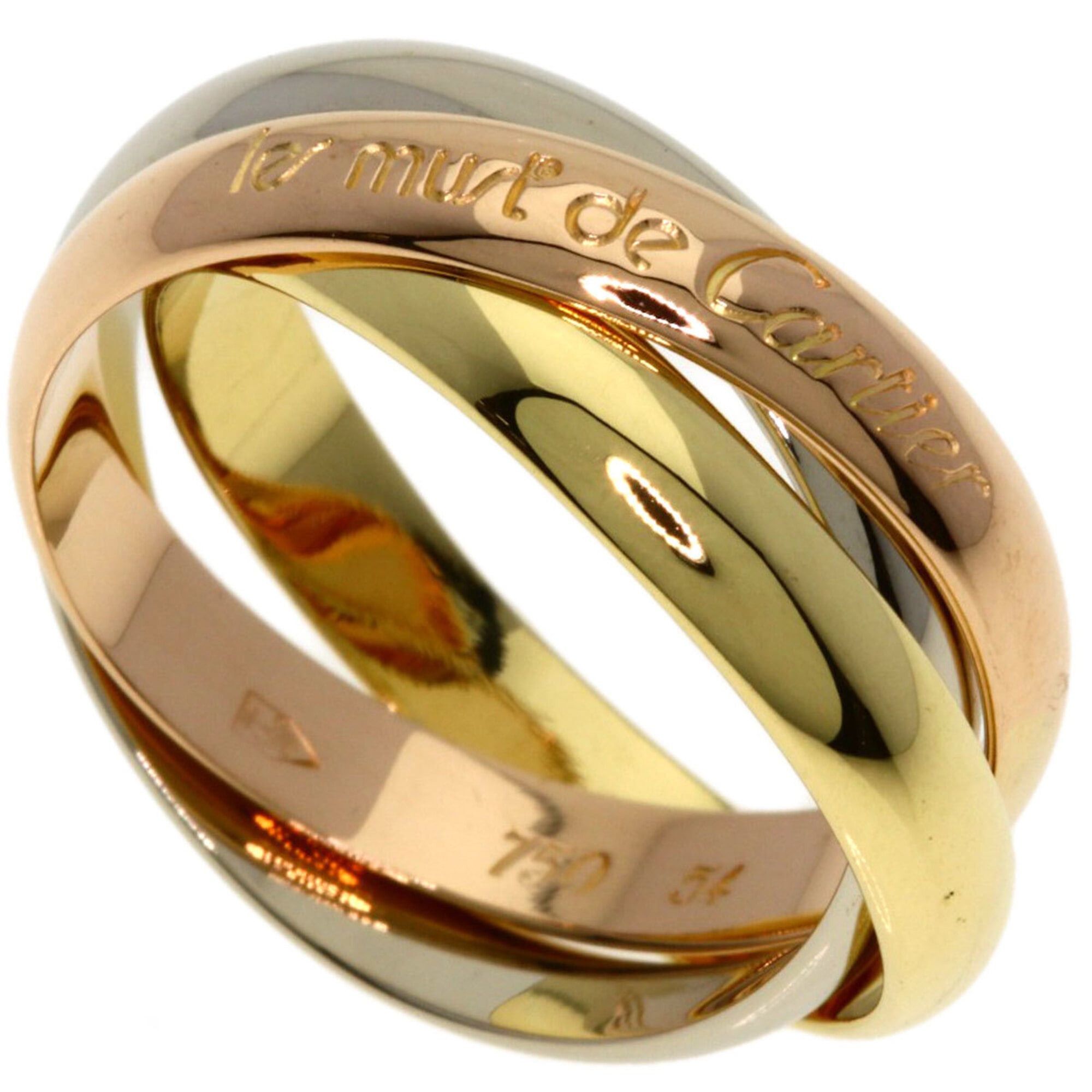 Cartier Cartier Trinity #54 Ring - 18K Yellow Gold/18K White Pink Gold Women's CARTIER Size ONE SIZE - 1 Thumbnail