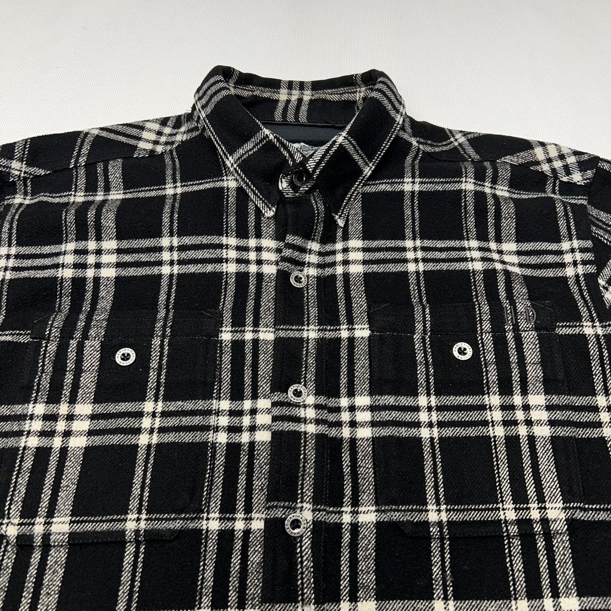 Harley Davidson Harley Davidson Flannel Jacket Black Plaid Button Shirt Size US XL / EU 56 / 4 - 3 Thumbnail
