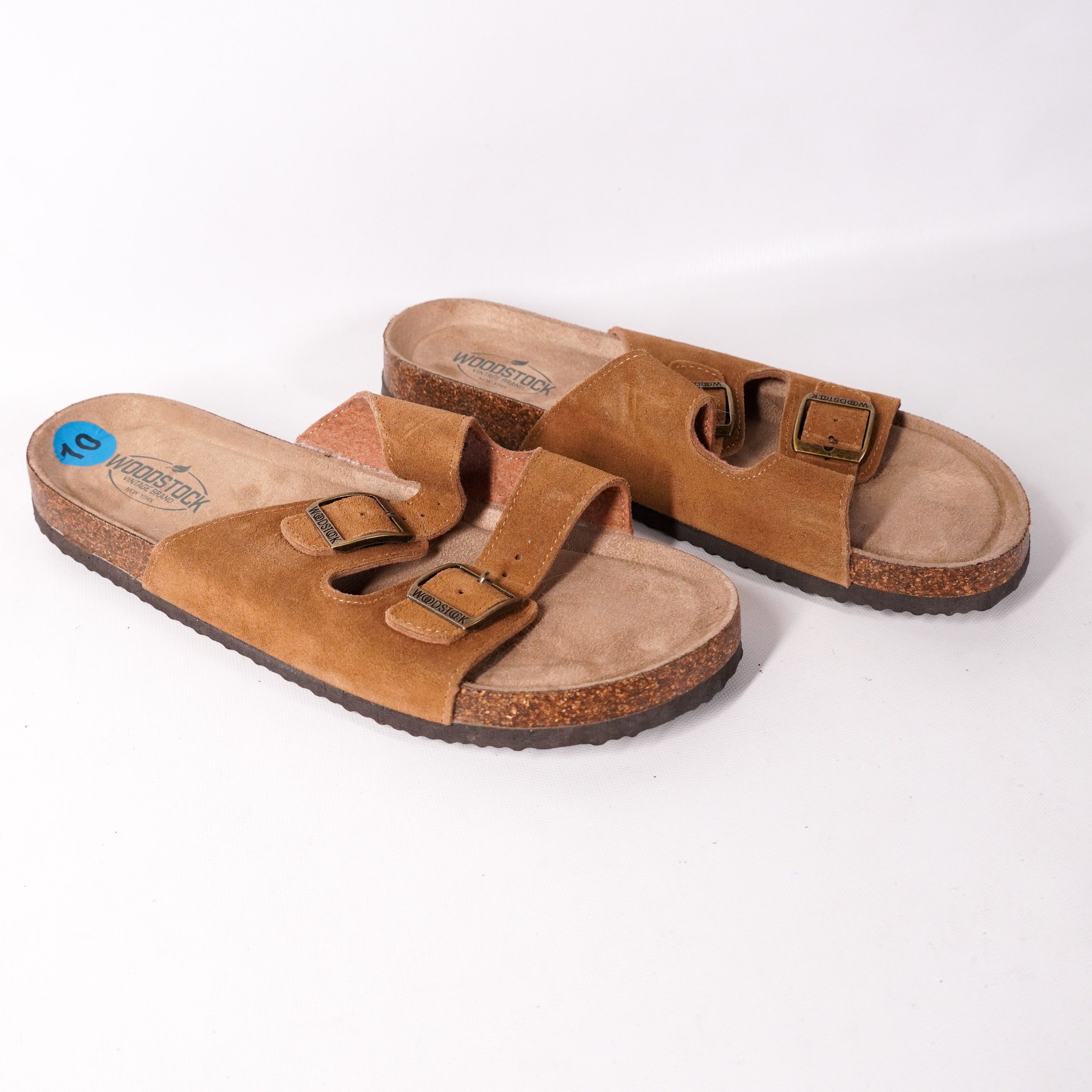 Other Woodstock Strap Buckle Beach Sandals Slides Shoes Men 10 Tan Size US 10 / EU 43 - 1 Thumbnail