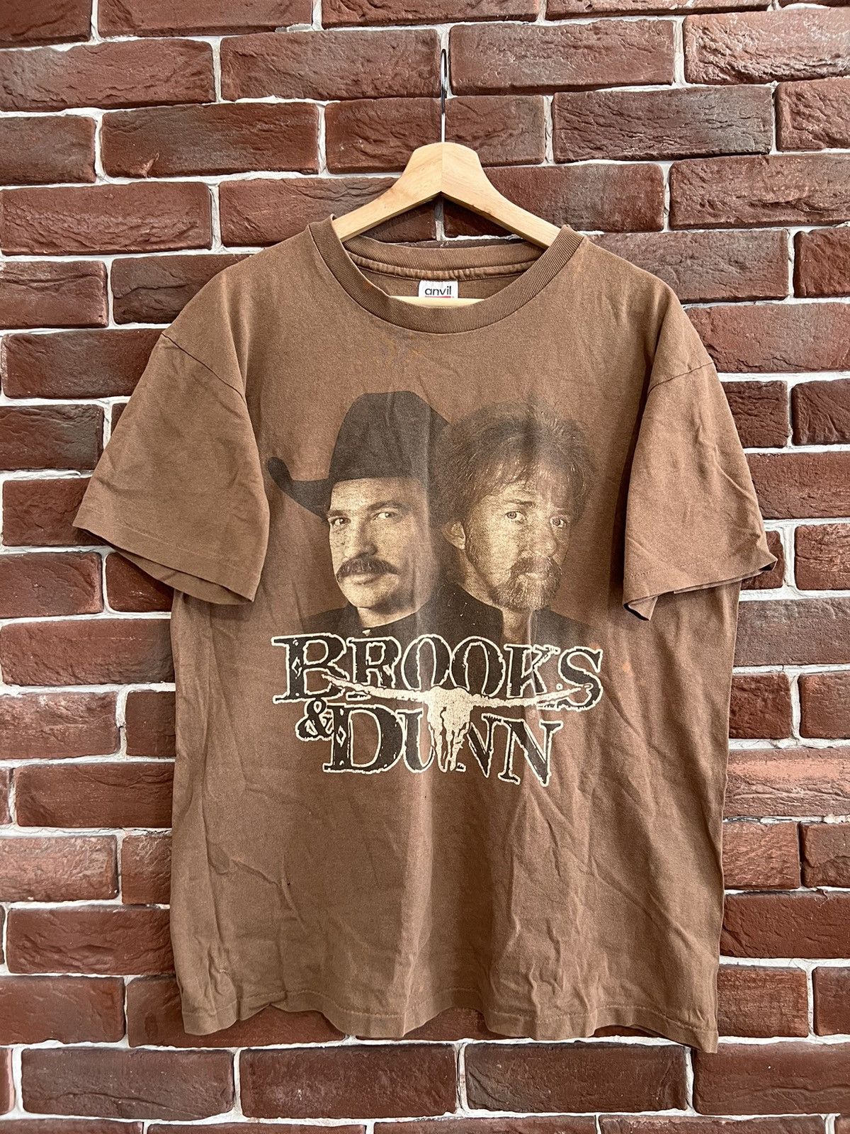 Band Tees 90s Brooks And Dunn Band Tee Promo Music Country Skull Album Size US L / EU 52-54 / 3 - 1 Thumbnail