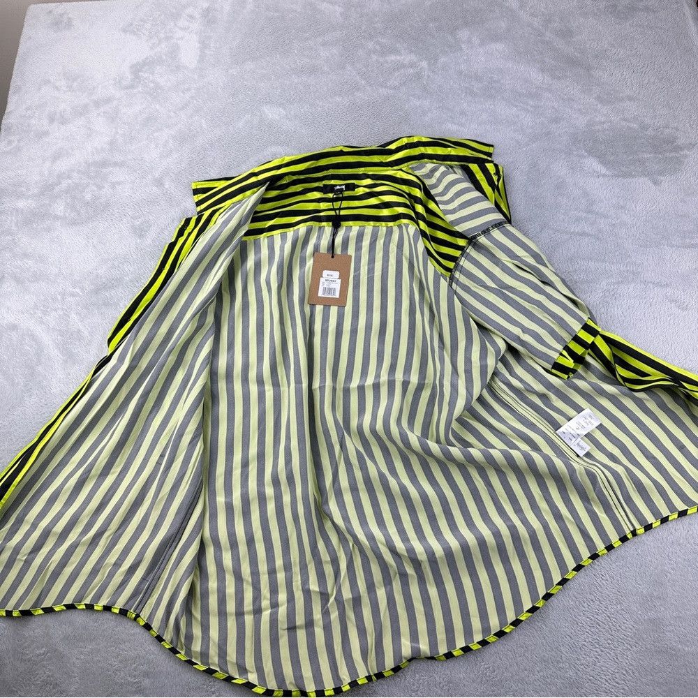 Stussy Stussy NWT 100% Silk Green/Black Striped Shirt Size Large M Size US L / EU 52-54 / 3 - 5 Thumbnail