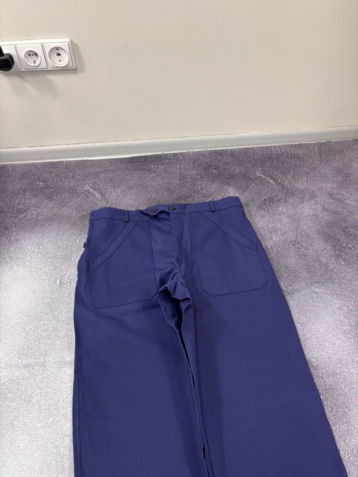 Other Vintage Sanfor French Workwear Pants 60s Utility Hydron Blue Size US 38 / EU 54 - 4 Thumbnail
