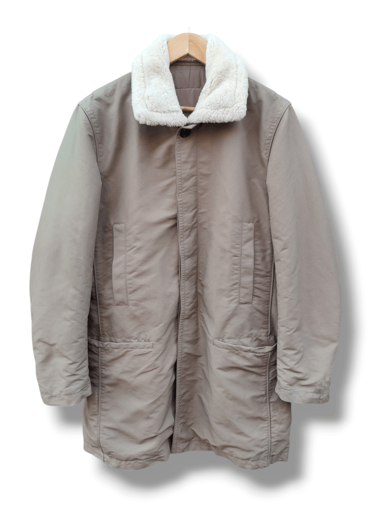 Vintage Vintage DKNY Winter Coat Faux Shearling Collar Jacket Size US M / EU 48-50 / 2 - 1 Thumbnail