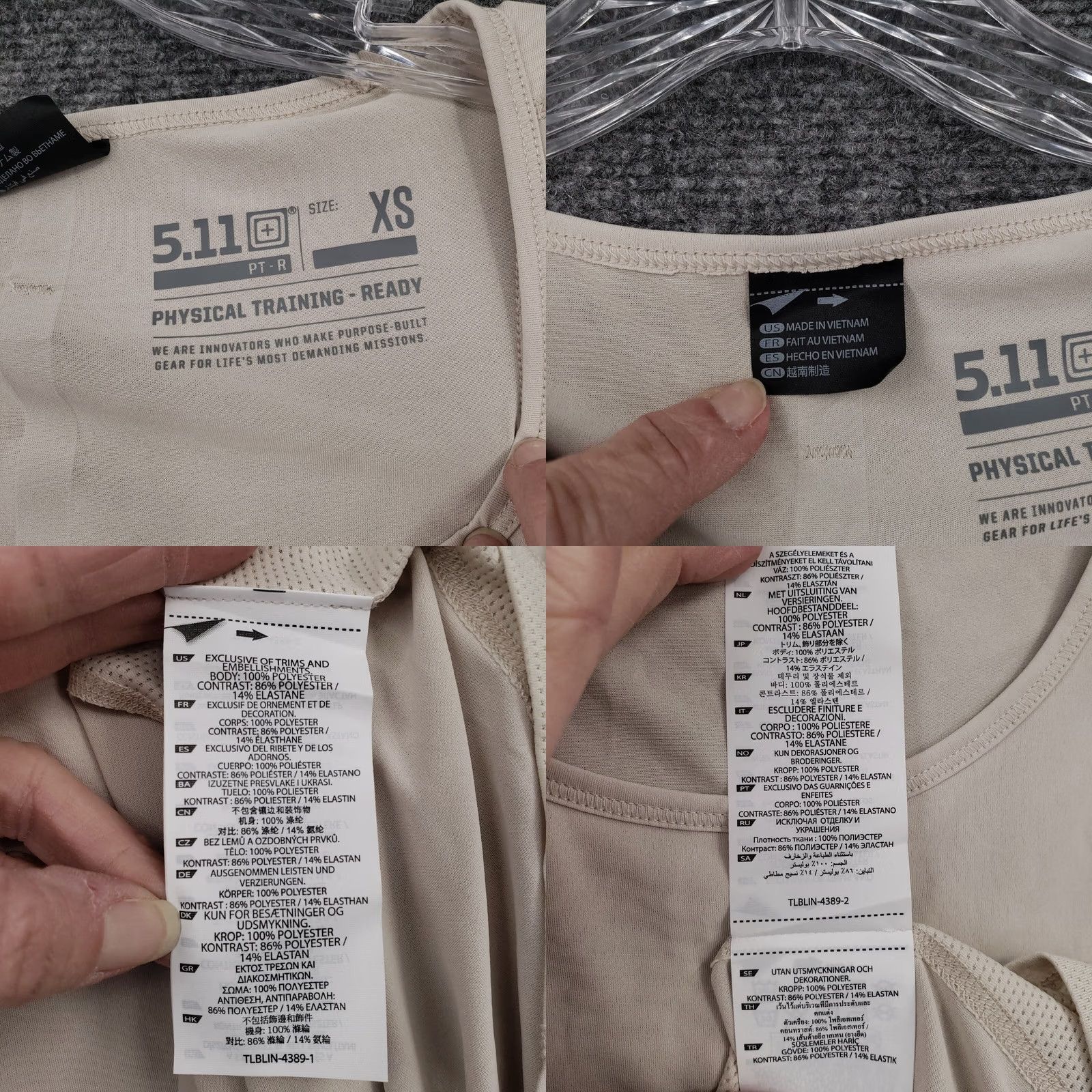 Vintage 5.11 Tactical Tank Womens XS Beige Ready Tank Physical Training Regina 2.0 Size XS / US 0-2 / IT 36-38 - 8 Thumbnail