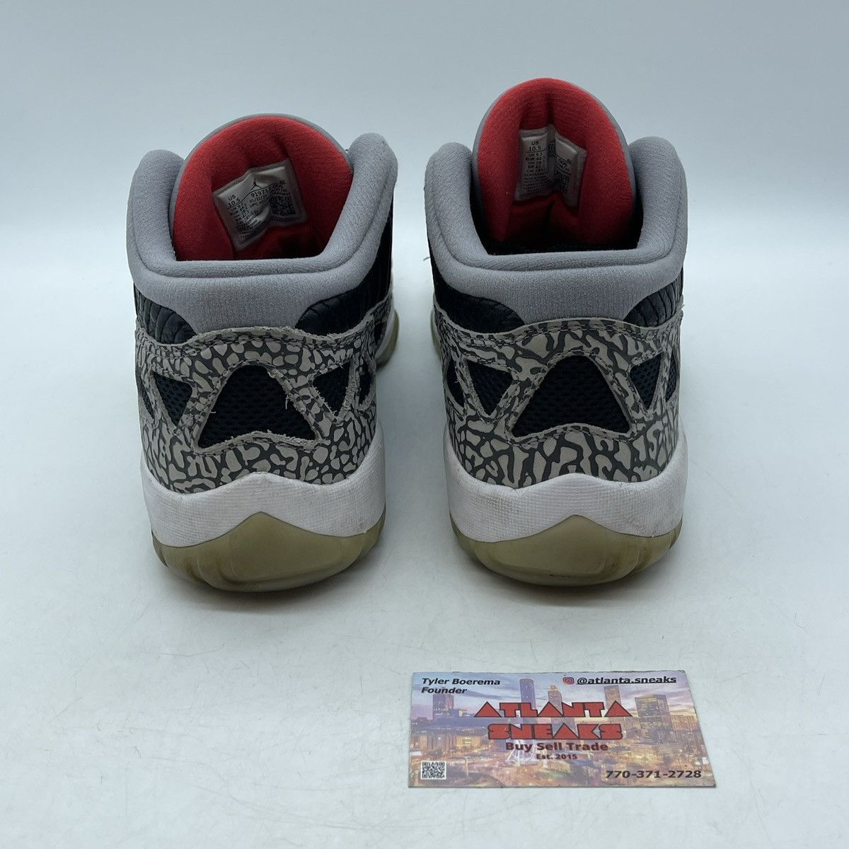 Jordan Brand Air Jordan 11 low black cement Size US 10.5 / EU 43-44 - 3 Thumbnail