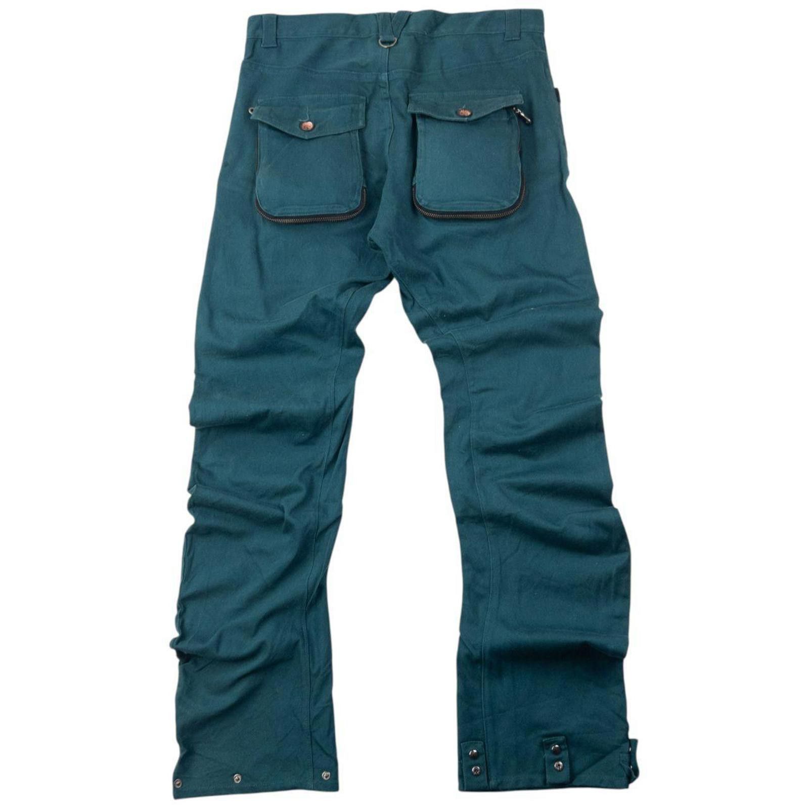 Other Vintage 2000s PPFM Curved Stacked Leg Cargo Trousers W31 Size US 32 / EU 48 - 2 Thumbnail