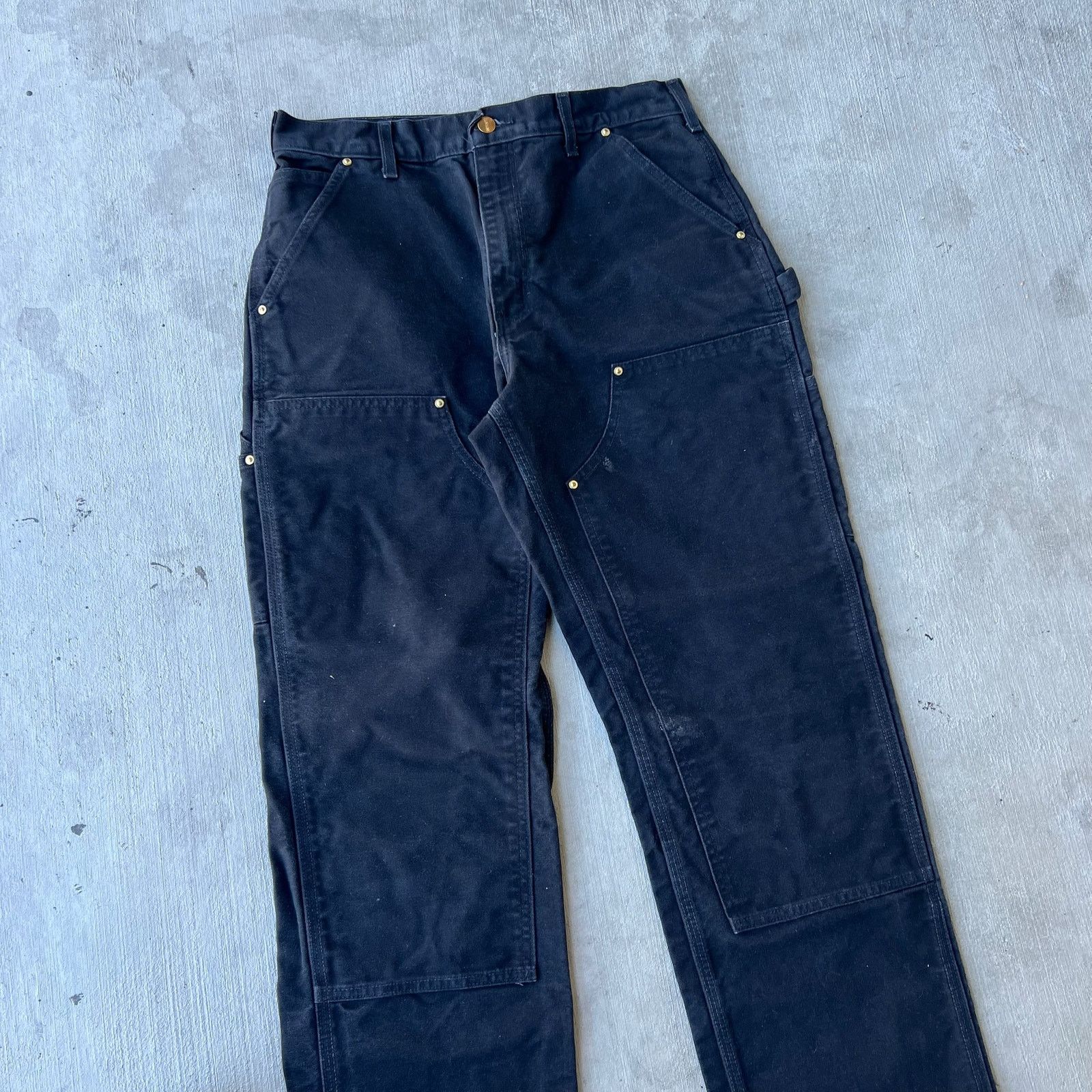 Carhartt × Vintage Carhartt black double knee work wear carpenter pants Size US 31 - 2 Thumbnail