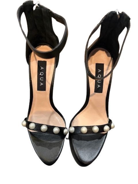 AQUA Salto Alto Pearl Stiletto Heels in Black Size US 6 / IT 36 - 2 Thumbnail