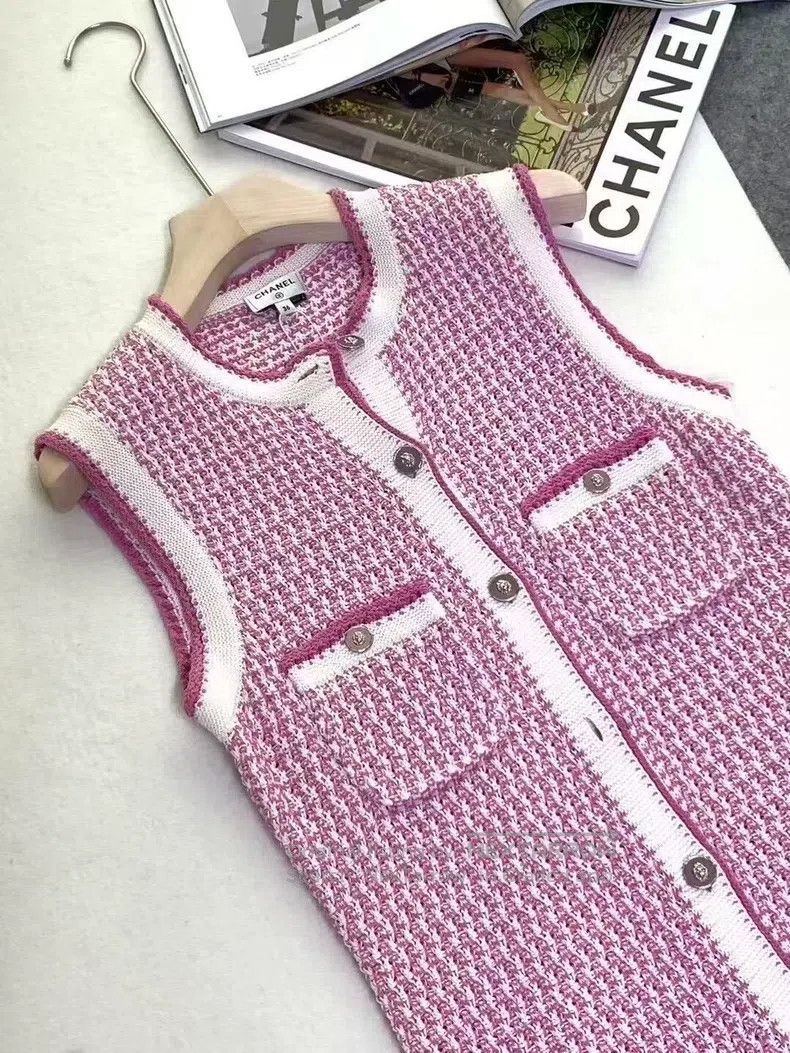 Chanel Chanel Pink knitted dress Size XS / US 0-2 / IT 36-38 - 5 Thumbnail