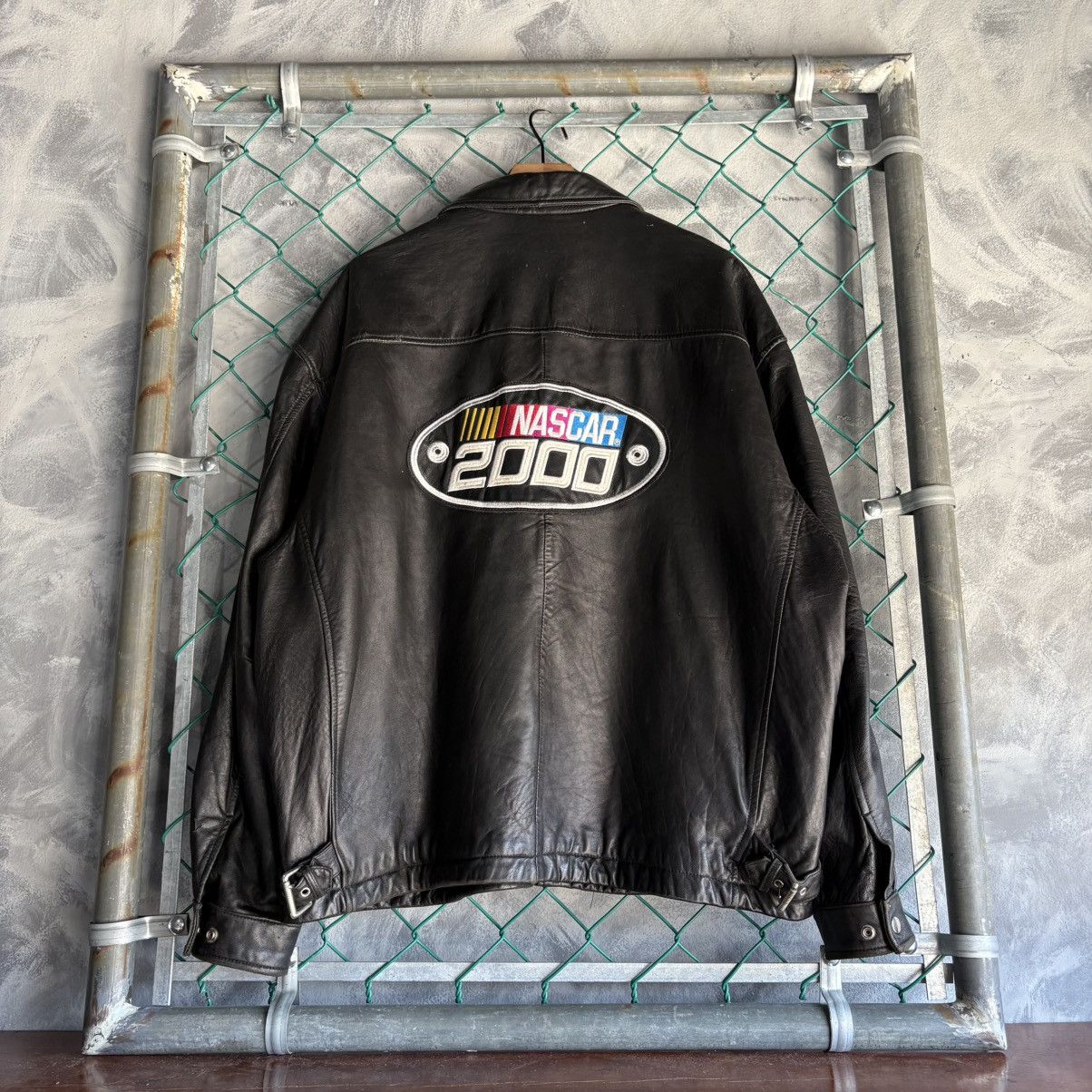 NASCAR Vintage Men’s Sz 2XL Nascar 2000 Genuine Leather Jacket Size US XXL / EU 58 / 5 - 5 Thumbnail