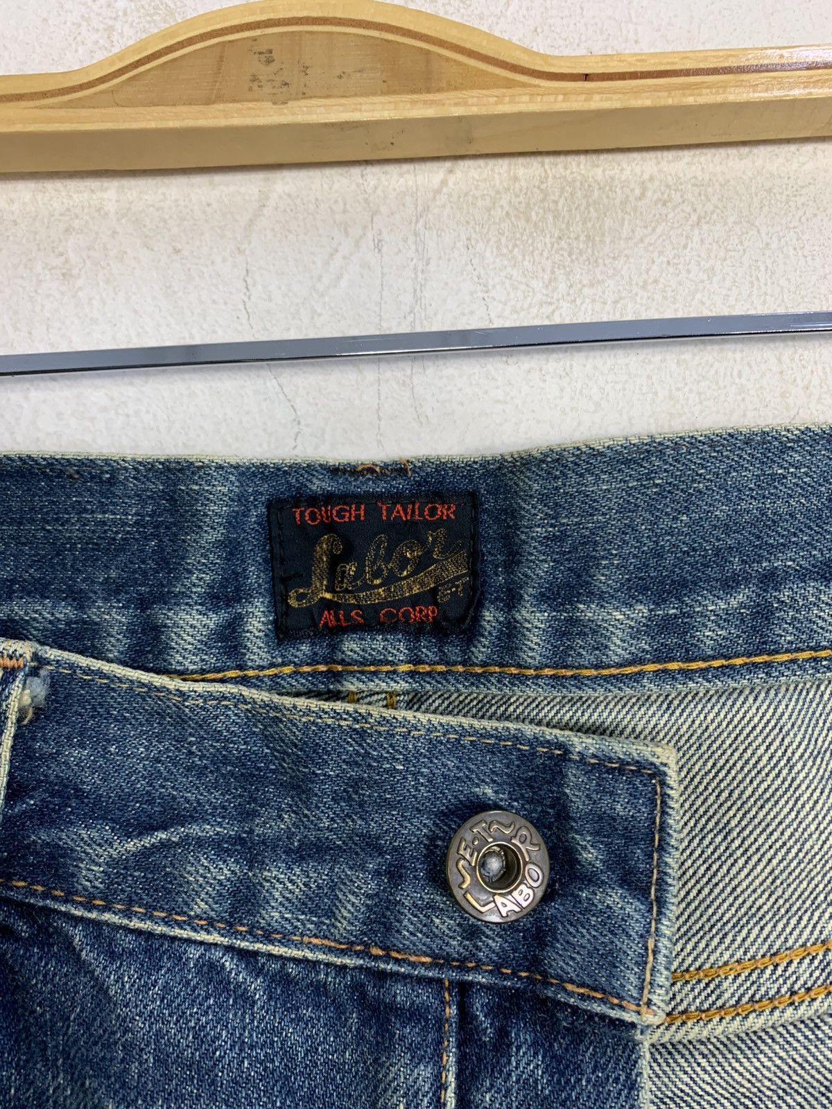 Japanese Brand Labor ET Buttonfly Indigo Selvedge Denim Jeans Straight Cut Size US 32 / EU 48 - 6 Thumbnail