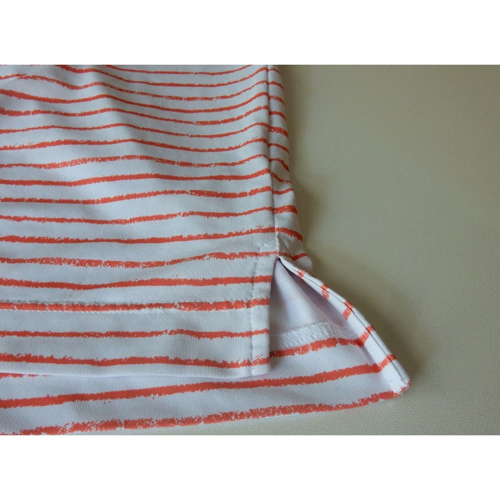 Footjoy FootJoy Polo Shirt Striped Orange Men M Short Sleeve Polyester Size M Shirt Mens Size US M / EU 48-50 / 2 - 2 Thumbnail