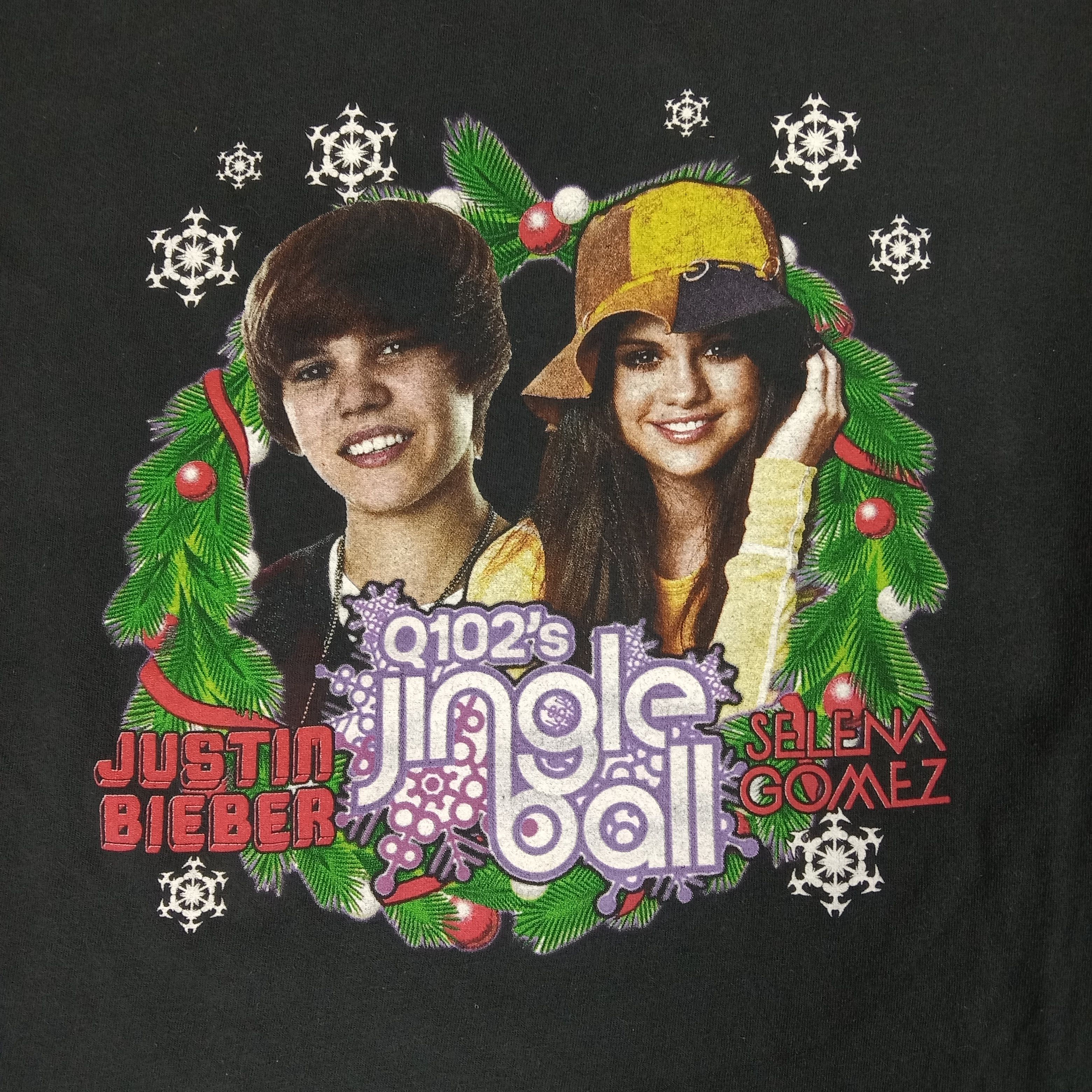 Justin Bieber × Vintage Justin Bieber & Selena Gomez Jingle Ball Tshirt Size US M / EU 48-50 / 2 - 5 Thumbnail