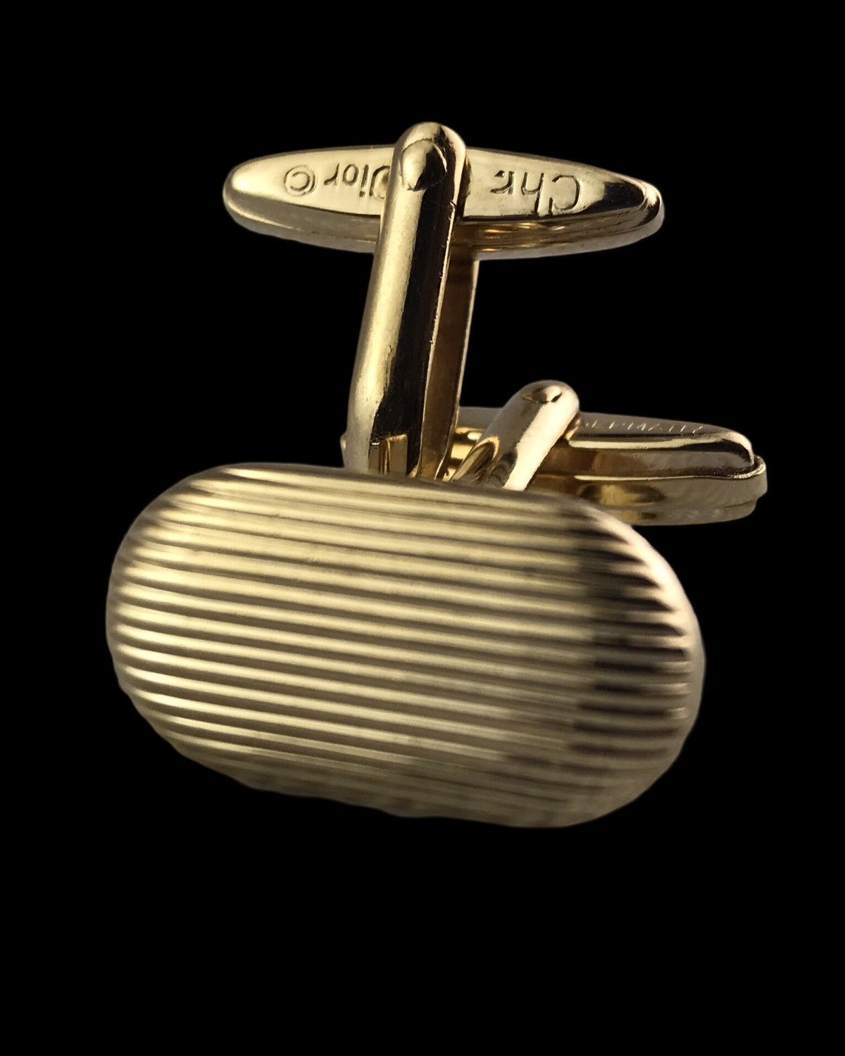 Christian Dior Monsieur VINTAGE CHRISTIAN DIOR STRIPED ENAMEL CUFFLINKS 🇩🇪 Size ONE SIZE - 1 Thumbnail