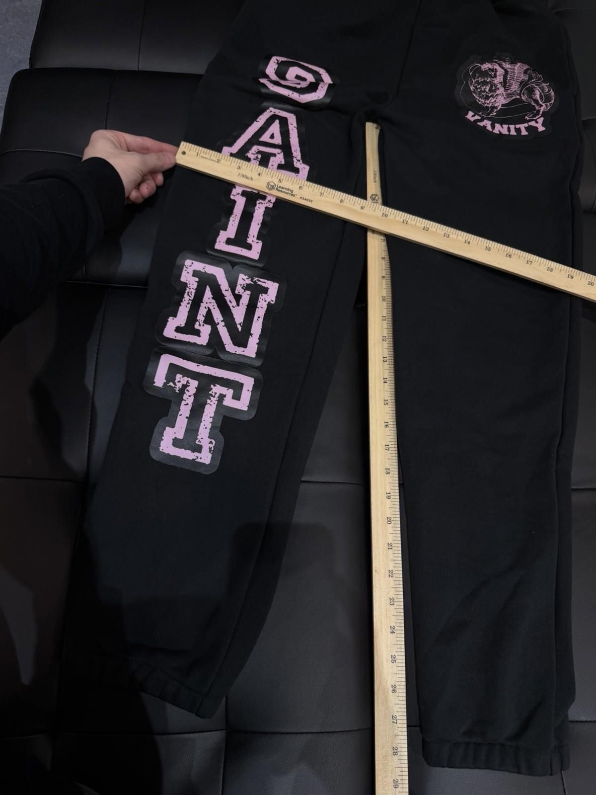 Saint Vanity Size M - Saint Vanity Varsity Sweatpants Black Pink NEW 2025 Size US 32 / EU 48 - 10 Thumbnail