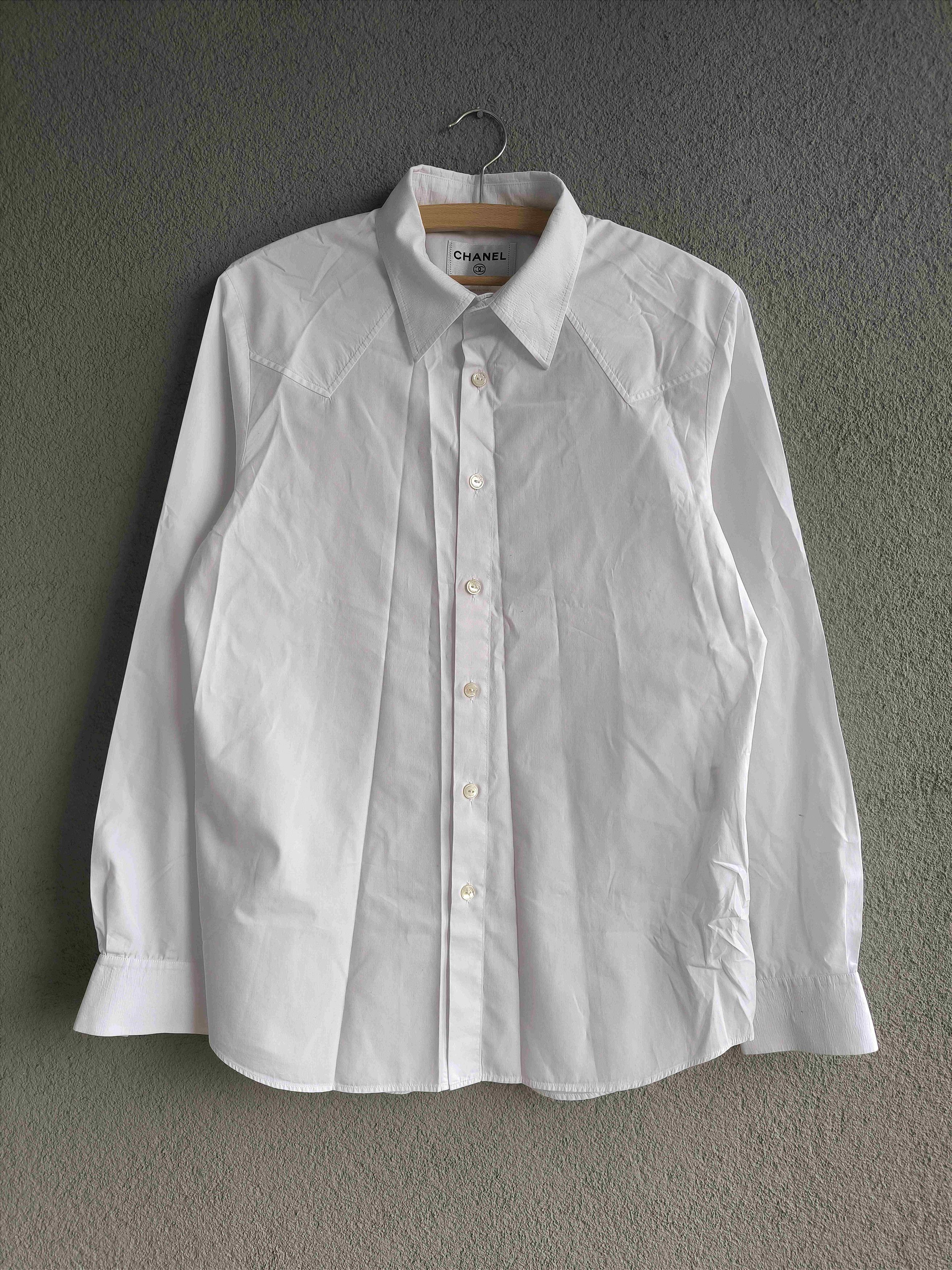 Chanel Men s Chanel White Shirt size 48 very good condition Grailed