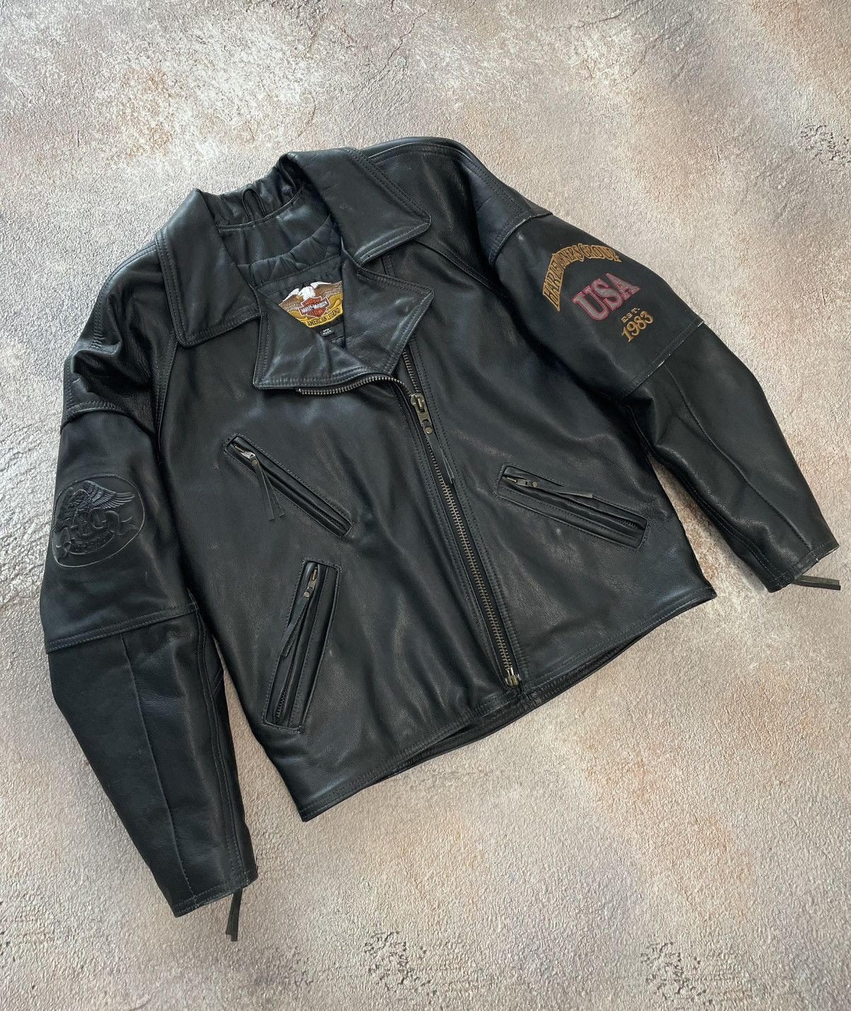 Harley Davidson Harley Davidson USA Harley Owners Group Leather Jacket Size M / US 6-8 / IT 42-44 - 1 Thumbnail