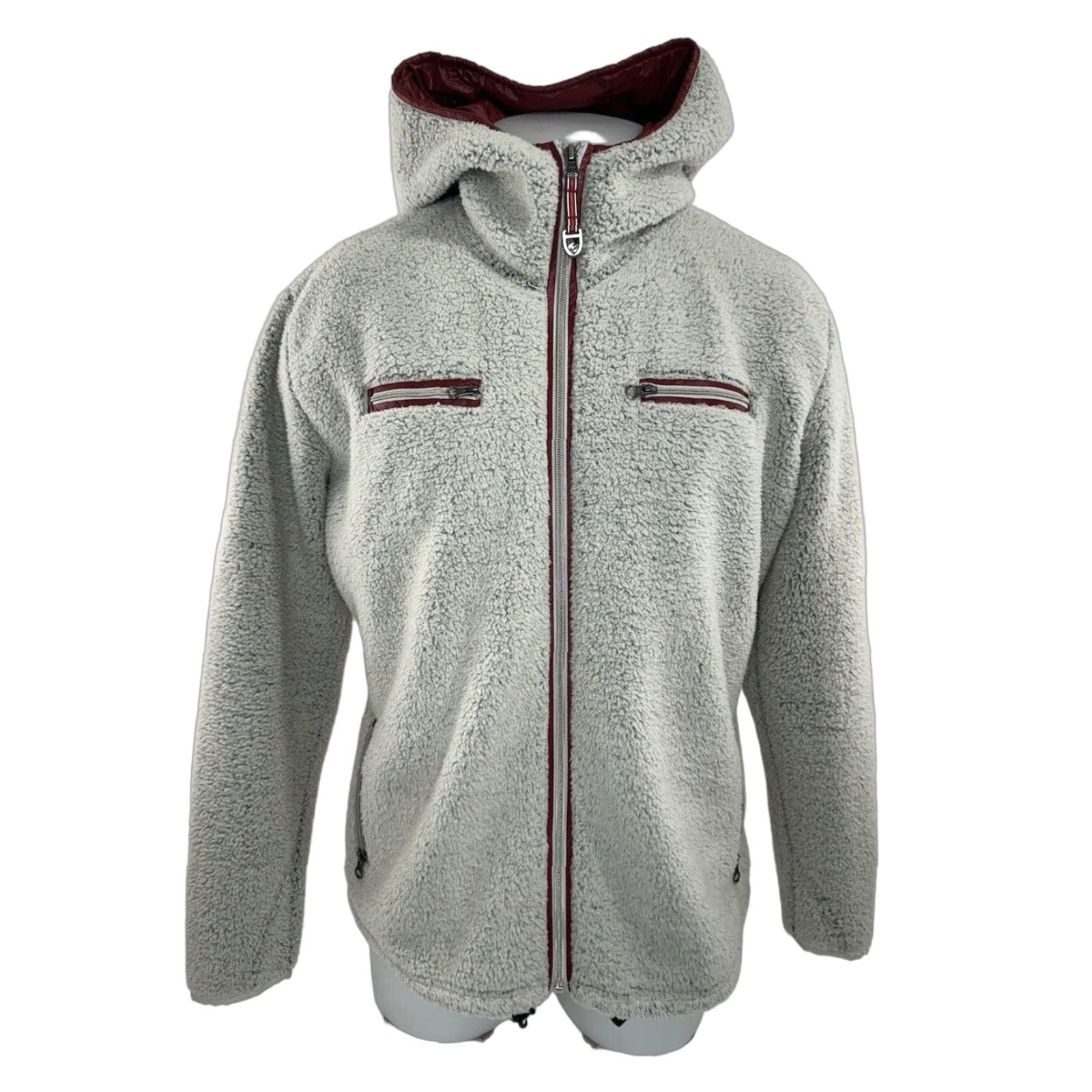 Vintage KuhL High Pile Sherpa Fleece Zip Hooded Mens M / L Jacket - EXCELLENT Size US L / EU 52-54 / 3 - 1 Thumbnail
