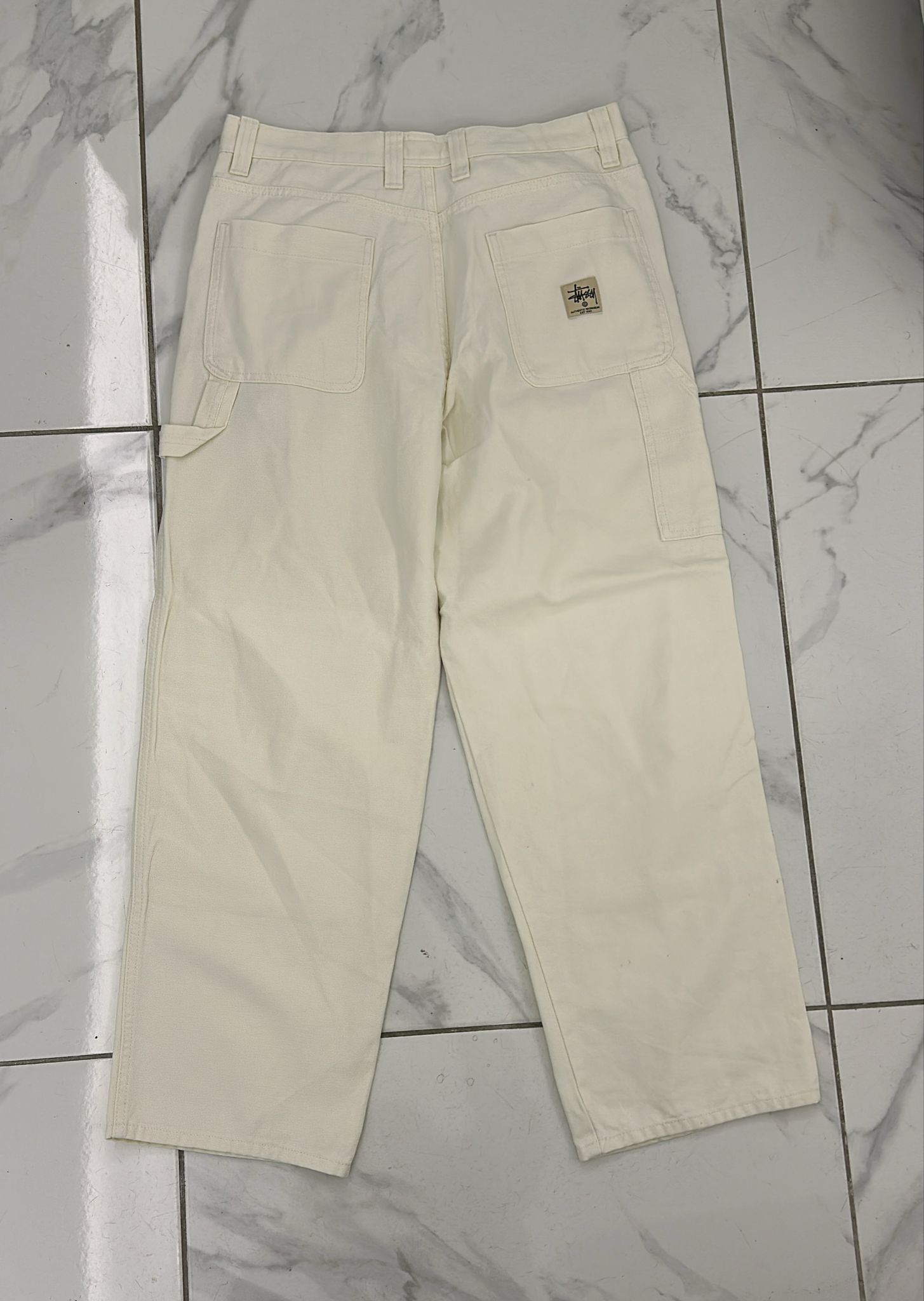 Stussy × Vintage Stussy Double Knee Work Pant in Bone Size US 32 / EU 48 - 1 Thumbnail