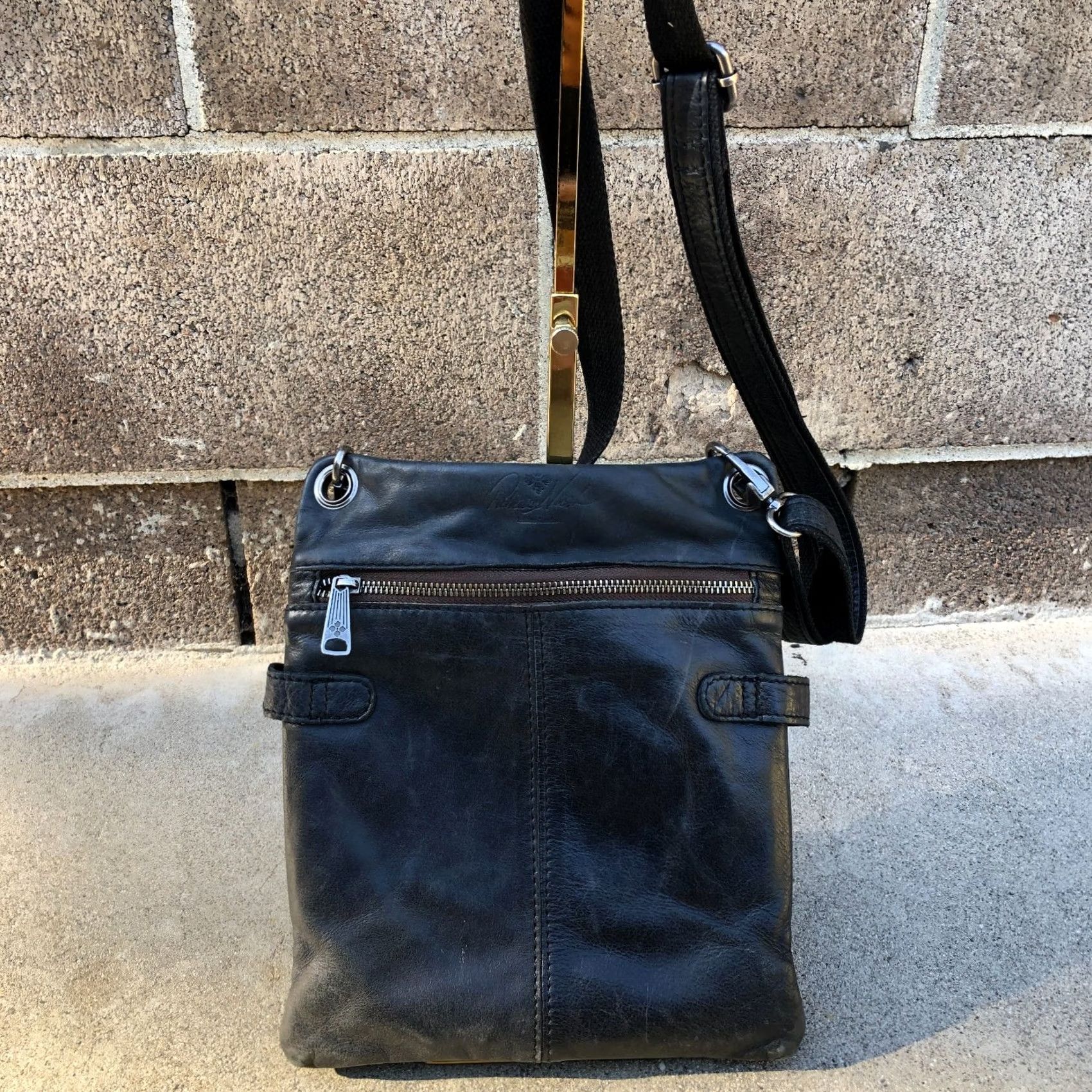 Patricia Nash PATRICIA NASH Crossbody Purse Bag Black Leather Square Women's Small 10.5" W x 9" H Strap Crossbody Designer Size ONE SIZE - 2 Thumbnail