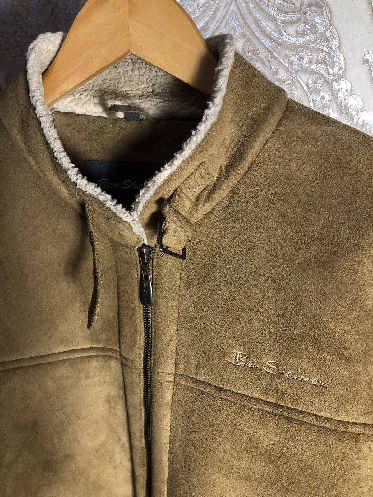 Ben Sherman × Vintage VERY RARE BEN SHERMAN ALASKA COAT LEATHER JACKET MILITARY Size US L / EU 52-54 / 3 - 4 Thumbnail