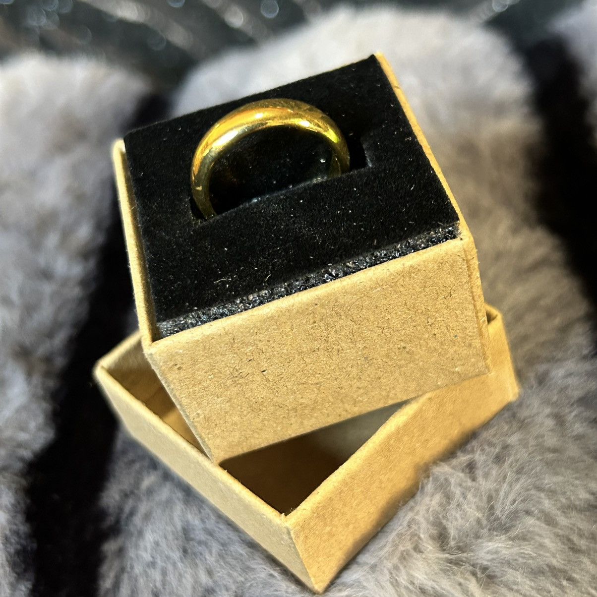 Jewelry Shiny 18kt gold plated 4mm stainless steel comfort ring 5 Size ONE SIZE - 2 Thumbnail