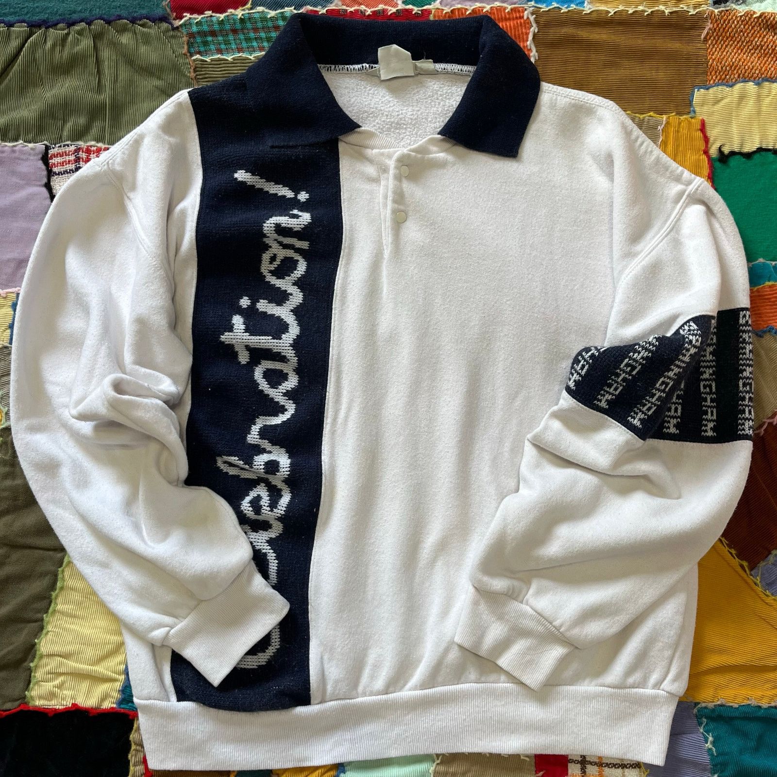 Other Vintage Birmingham Navy and White Long Sleeve Rugby Polo Size US M / EU 48-50 / 2 - 1 Thumbnail