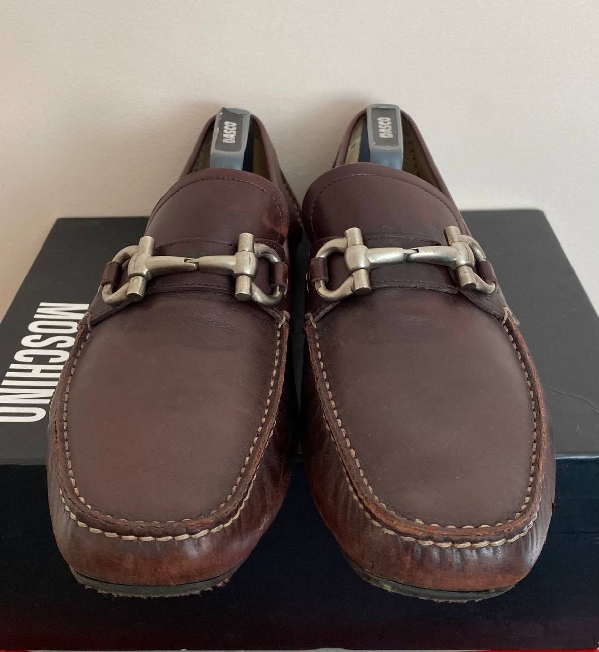 Salvatore Ferragamo Salvatore Ferragamo Brown Leather Horse Bit Driving Loafers Size US 11 / EU 44 - 3 Thumbnail