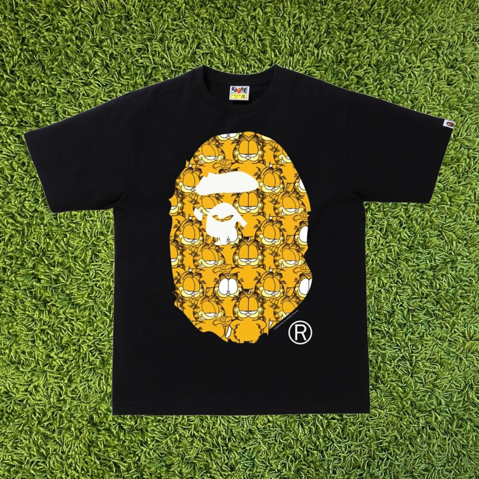 Image of Bape X Garfield Tee 6 (2020) in Black, Men's (Size 2XL)