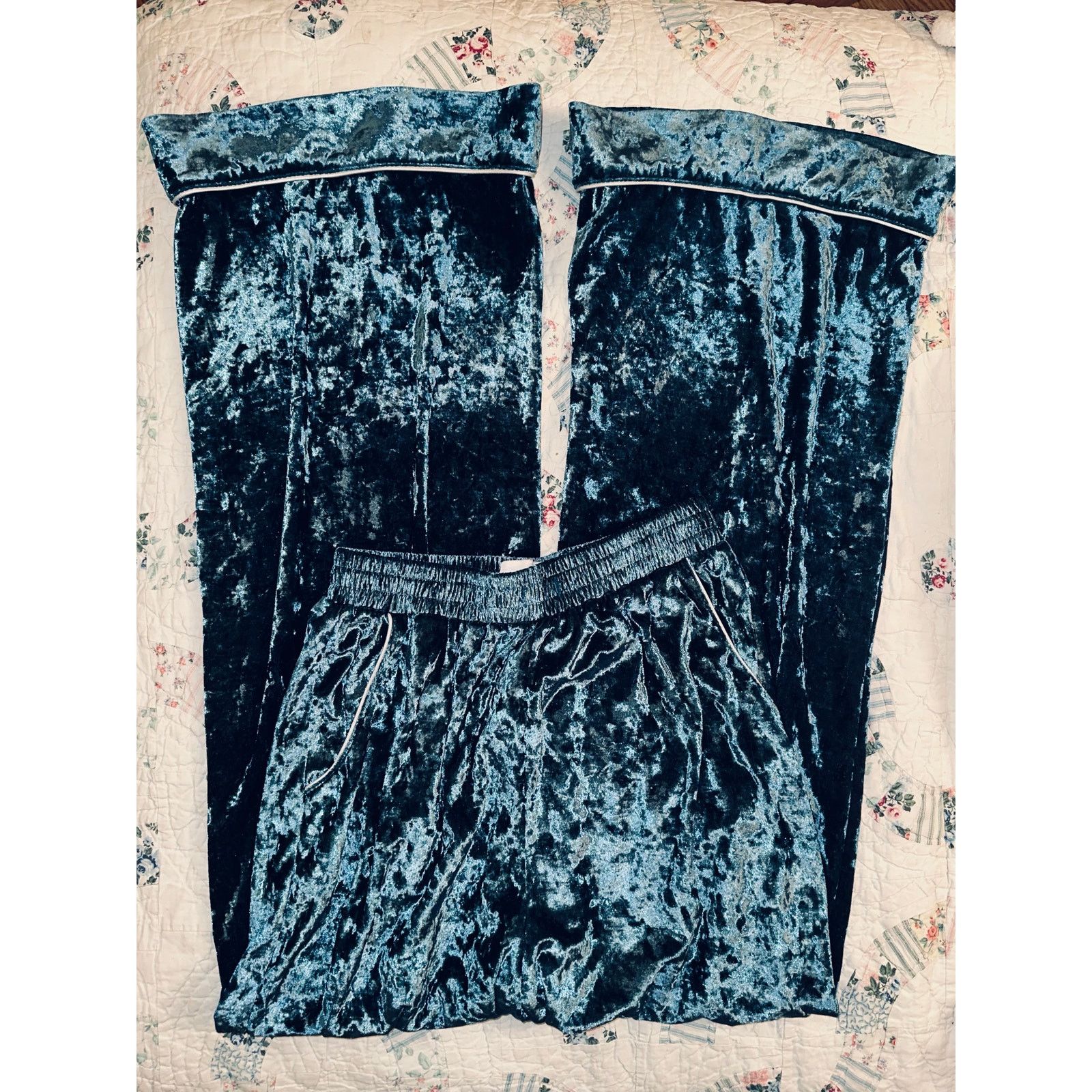 Other ALAMOUR THE LABEL AUSTRALIA CRUSHED VELVET PALAZZO PANTS S Size 28" / US 6 / IT 42 - 5 Thumbnail