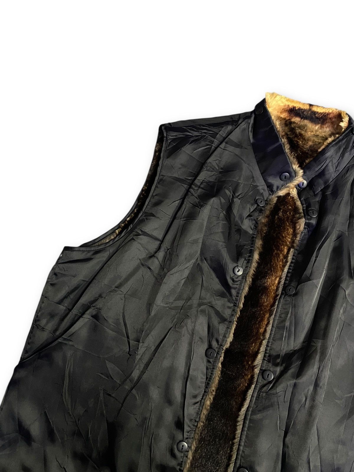 Japanese Brand Reversible Harris Tone Faux Fur Vest Vintage Y2K Luxury Size US L / EU 52-54 / 3 - 7 Thumbnail