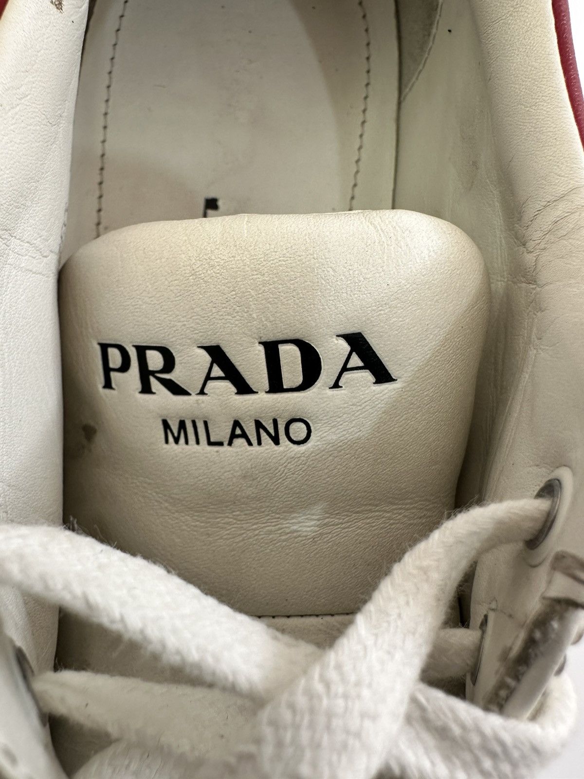 Prada PRADA Vitello Soft Rubber Logo Womens Low Top Sneakers Size US 9 / EU 42 - 6 Thumbnail